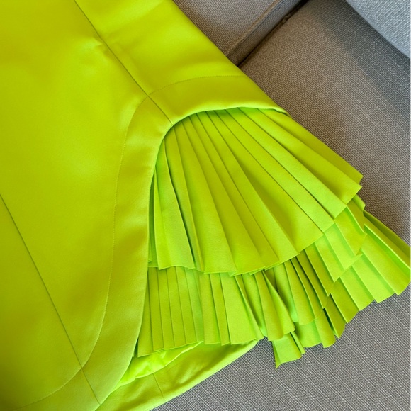 NEW Acler Aberfoyle Mini Dress - Lime Green - Picture 9 of 11